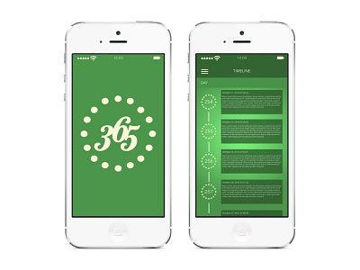 365ography App Splash and Timeline app journal splash timeline