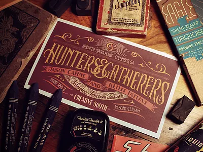 Hunters & Gatherers - Creative South creative south custom flourish handmade label lettering ornamentation script type typography victorian vintage