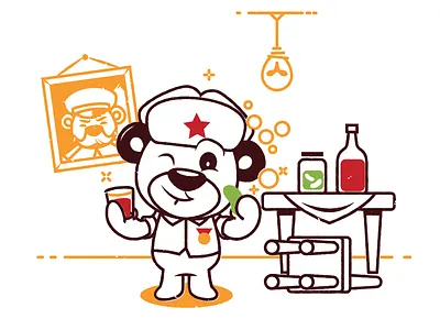 party bear pickle stalin vector vodka