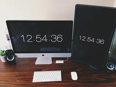 Updated Workspace apple clean coding workspace custom desk imac updated wood workspace