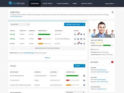 Clean and Simple Dashboard alert dashboard flat icon navigation profile progress meter rating table ui ui elements