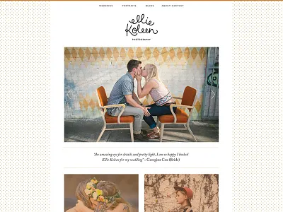 Ellie Koleen Website Draft branding design identity squarespace ui web
