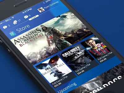 Playstation app Concept UI concept design ios mobile playstation ui