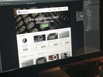 Columnist blog clean column design keys news photoshop shot theme typewriter web wordpress