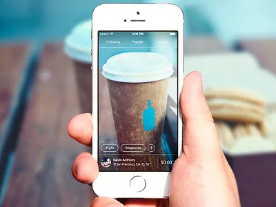 Feed Screen 5s 7 app flat ios iphone mockup shadow social ui