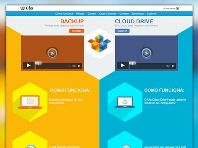 Ufa New Website cloudstorage flat interface site ui ux website