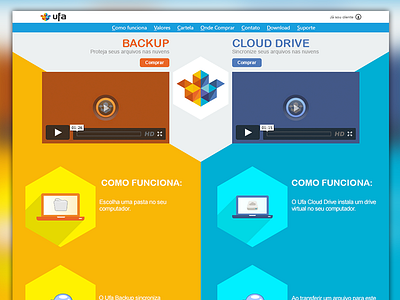 Ufa New Website cloudstorage flat interface site ui ux website