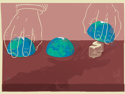 Wall Street Journal: Corporate Shell Game editorial illustration wall street journal