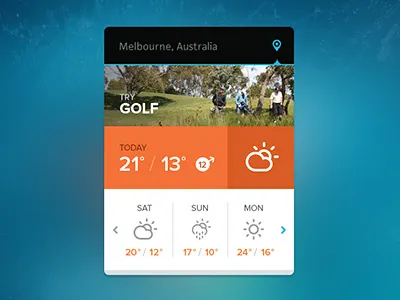 Weather blue climacons icons module orange ui weather widget