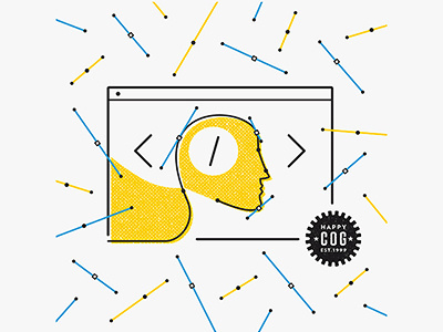Happy Cog Newsletter 003 bezier curve confetti email halftone illustration profile texture