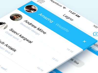 Yixin2.5 app design gui ios7 iphone ui