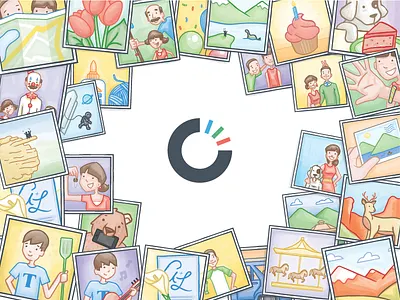 Crafting the Carousel Story (process) carousel color dropbox illustration vector