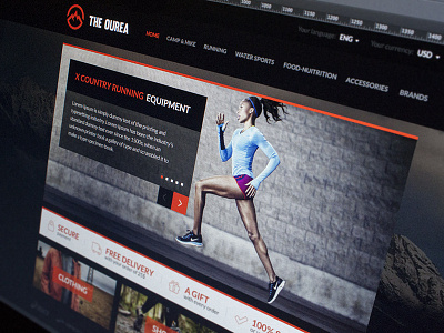 The Ourea Outdoors E-commerce ecommerce flat mountain orange ourea outdoors shop sport