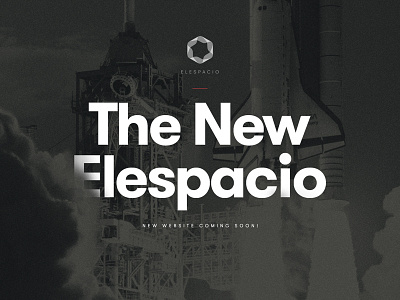 Teasing page aeroplane agency bold dark elespacio launch old rocket space space shuttle typography website