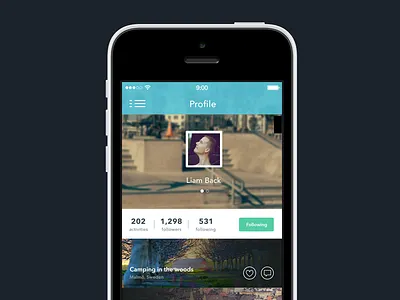Activities activities app bejtuladesign clean design flat ios7 iphone profile ui ux