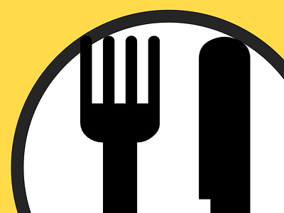 Food App Icon app app icon apple black icon ios7 white yellow