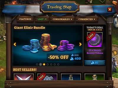 Shop fantasy game icon interface medieval sale shop store ui