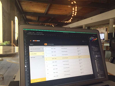 WIP for Get Used Parts gui responsive design web design