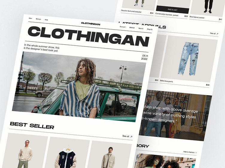 Clothingan - Fashion Ecommerce Website by Larry for Columbus on Dribbble