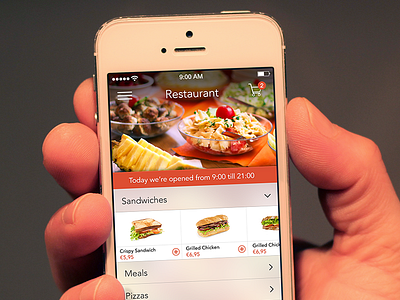 Restaurant App 7 design flat interface ios restaurant ui