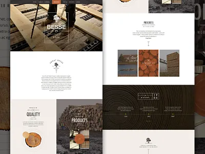 Besse Full elegant seagulls landing log nature orange typography vintage web white space wood