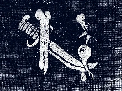 Typefight Live 'N' adam trageser bones hand type illustration lettering n teeth texture two left co type typefight live typography