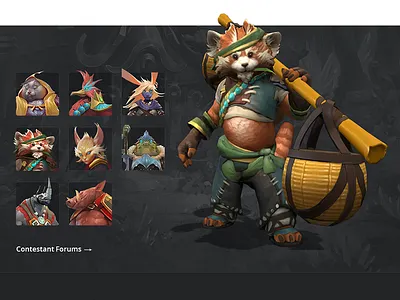 Contestants contestant design forum forums game game ui moba ui ux web web design