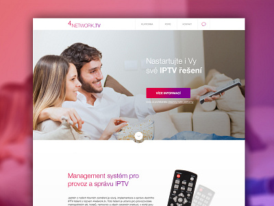 4network.tv homepage animation clean design designer iptv responsive tv web