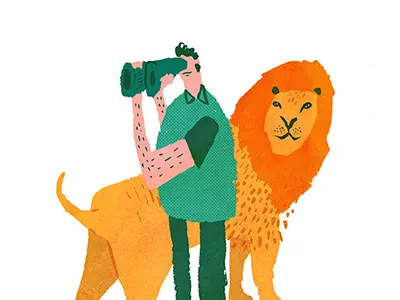 Can't Find What You're Looking For? color illustration safari