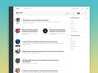 Mediatoolkit app clean dashboard design grid mediatoolkit news tool typography ui ux