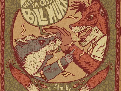 Fantastic Mr.Fox bill murray comics fantastic mr.fox fox india ink movie poster nathan doverspike poster wes anderson