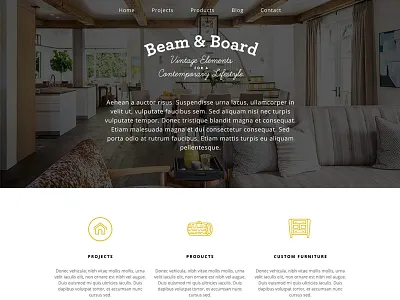 Website v1 board branding marketing site reclaimed lumber ui ux vintage web design yellow