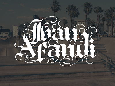Signature bold handlettering modern caligraphy old english script signature