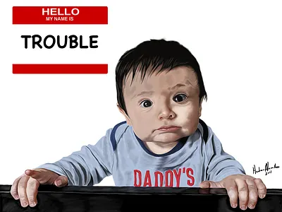 Baby Aaron digital digital painting drawing painting photoshop portrait wacom