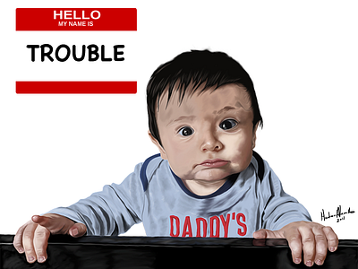 Baby Aaron digital digital painting drawing painting photoshop portrait wacom