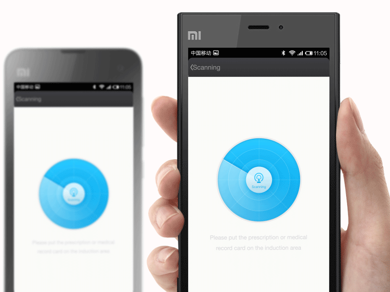 The Scanning gif interaction design mobile ui radar scan xiaomi3