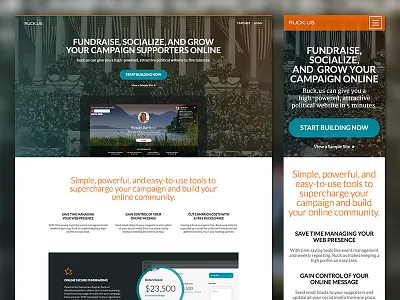 Ruck.us Marketing Site america app digital telepathy marketing orange politician responsive social network template vintage
