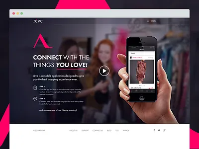 App landing page app landing page reve website