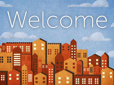 Proclaim Pack: Jerusalem Skyline buildings clouds flat illustration jerusalem logos bible software proclaim skyline town welcome