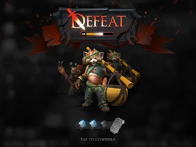 Match Results app design game game ui ios ipad moba motion results ui ux