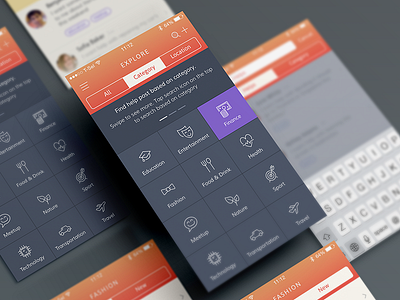 Category Page category icons ios7 iphone sketch tab bar ui ux