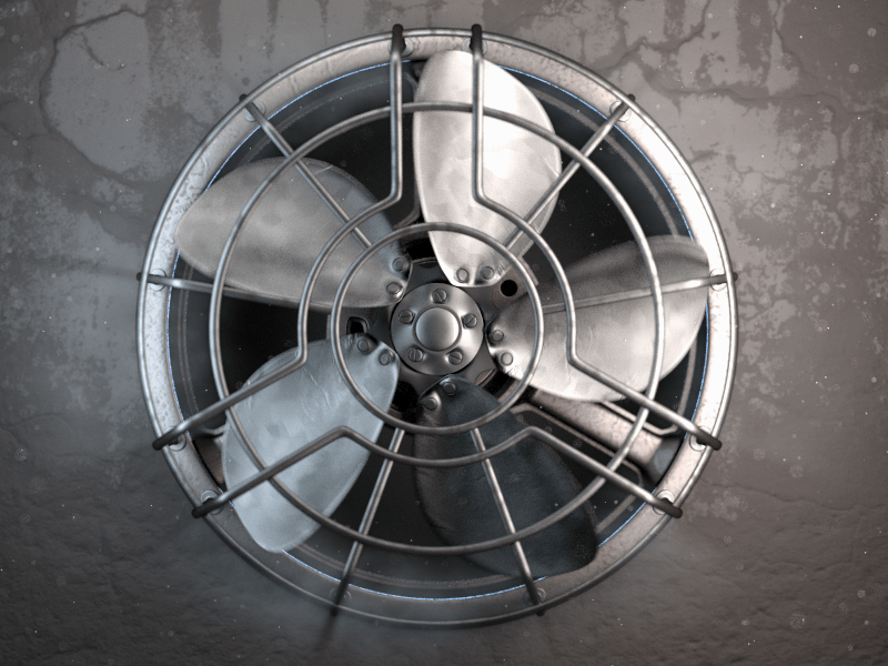 Vent Fan 3d air animation blender cycles fan fog gif mist motion graphics vent