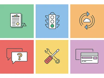 Support Icons icons illustration radius support