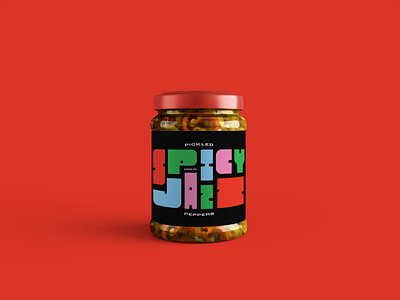 Spicy Jazz Pickled Peppers branding jar jazz peppers pickled product spicy