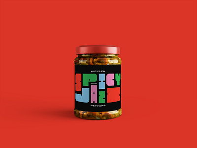 Spicy Jazz Pickled Peppers branding jar jazz peppers pickled product spicy