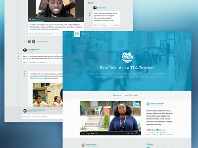 Town Hall App chat qa social ui user interface ux web website