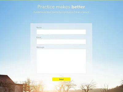 Treehouse Contact Form design front end ui ux web web design