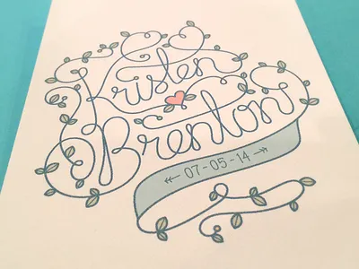 Wedding - Save the Date brenton kristen script type wedding