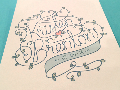 Wedding - Save the Date brenton kristen script type wedding