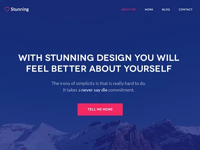 Stunning clean design interface istanbul minimal mountain psd theme typography ui user ux